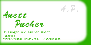 anett pucher business card